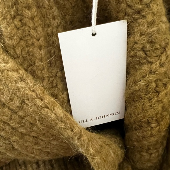 NWT ULLA JOHNSON Greta Wool Knit Cardigan Olive Large - Picture 4 of 16